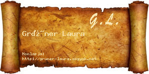 Grüner Laura névjegykártya