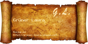 Grüner Laura névjegykártya